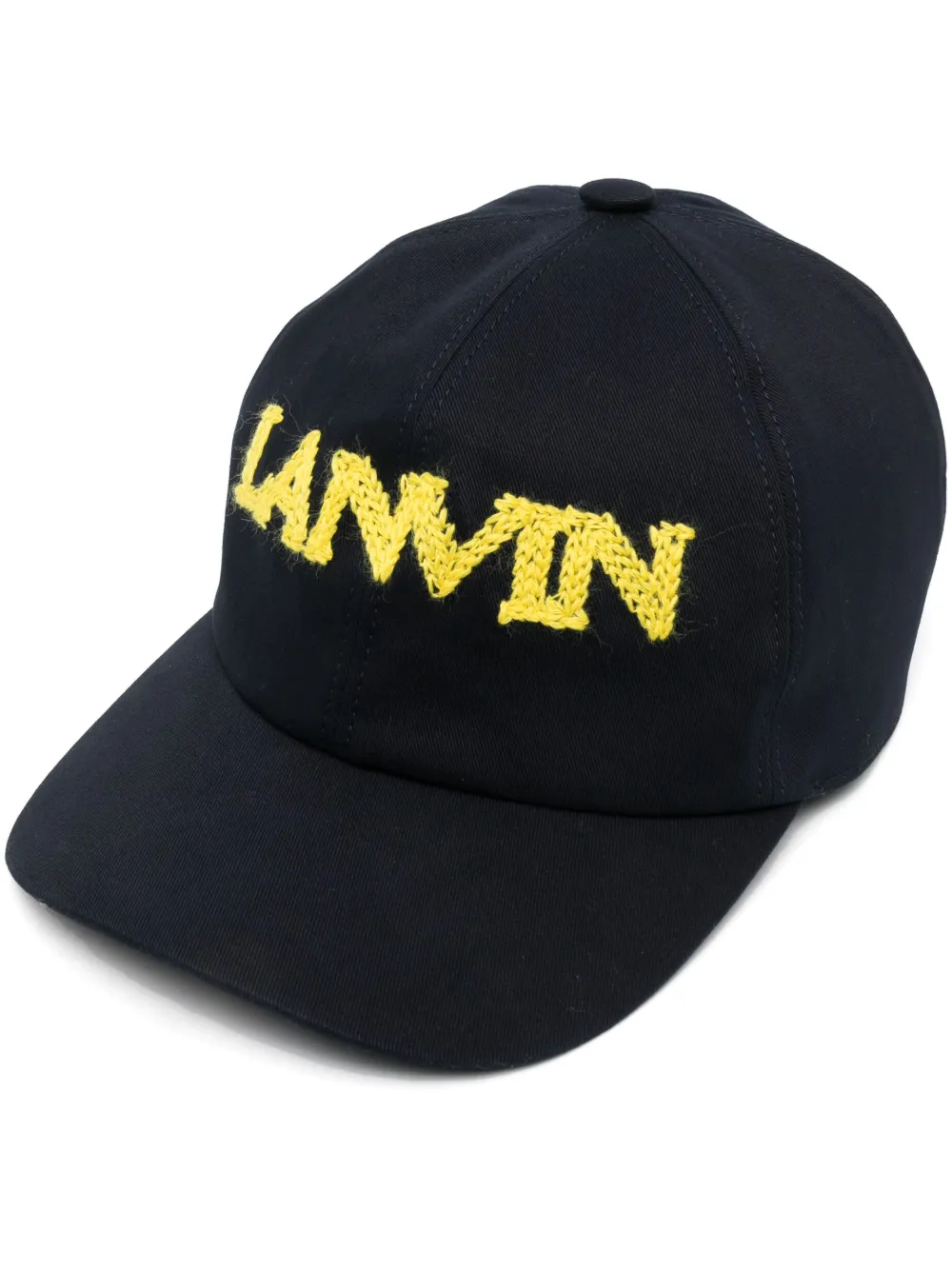Lanvin logo-embroidered cotton-blend cap - Blue