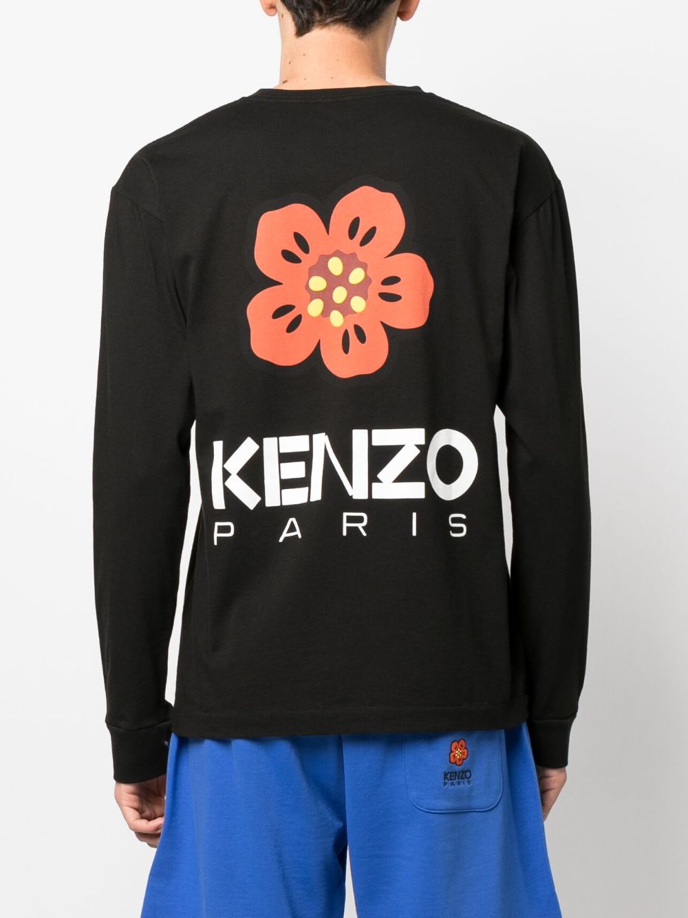 Shop Kenzo Boke Flower Cotton Sweatshirt In Black