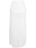 Christopher Esber sheer tulle-panel maxi skirt - White