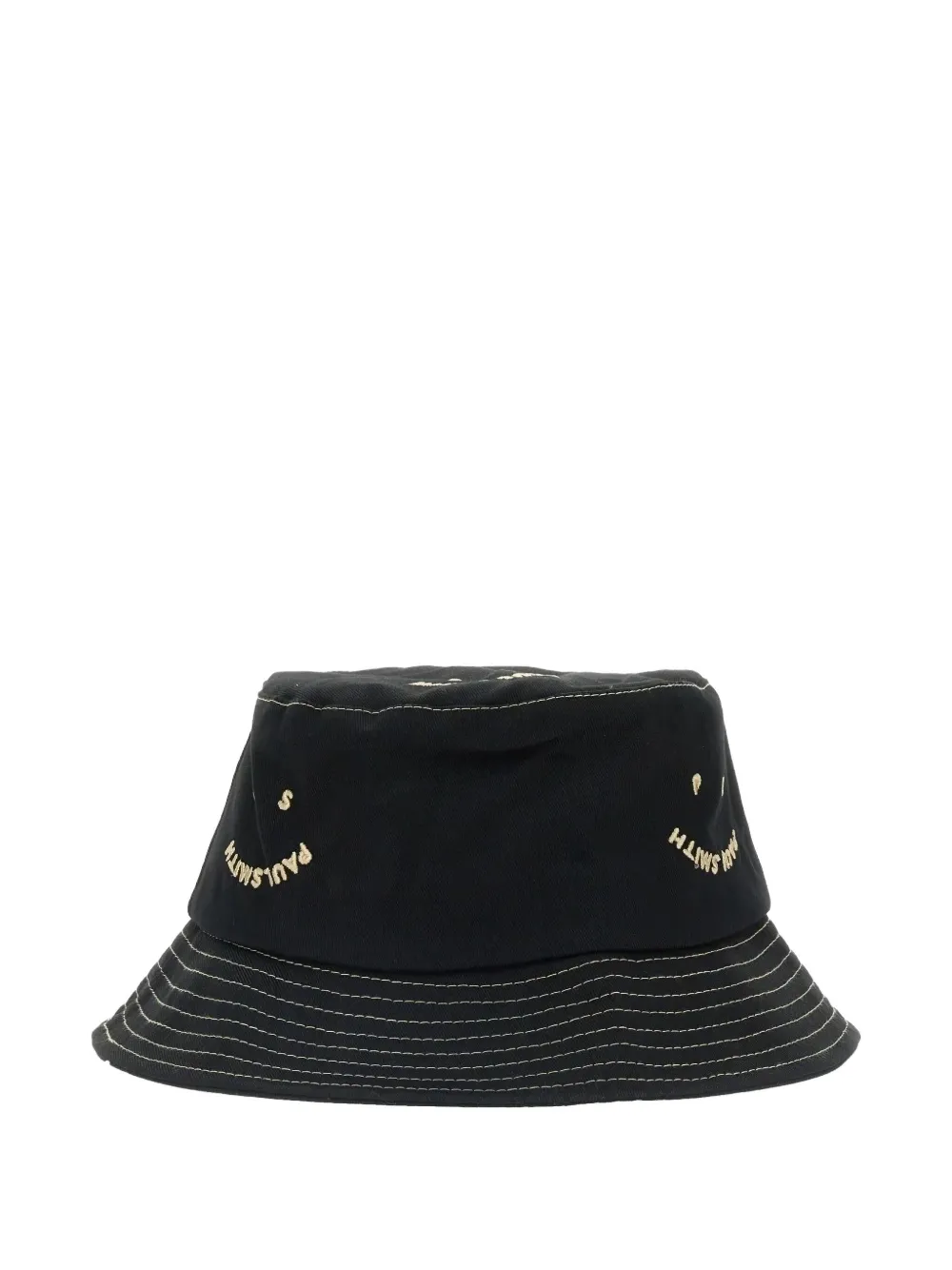 Ps By Paul Smith Embroidered Bucket Hat In Black