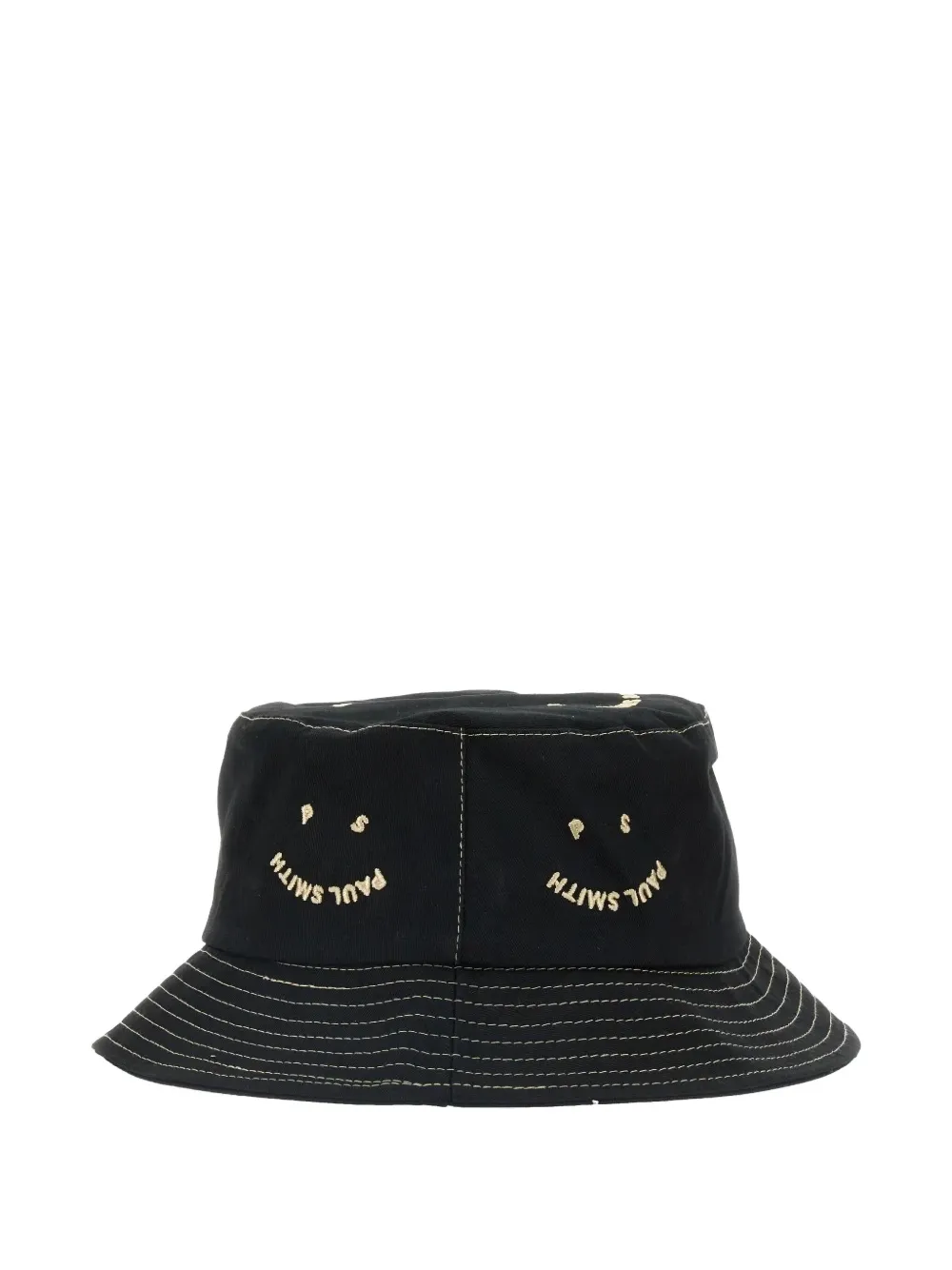 Ps By Paul Smith Embroidered Bucket Hat In Black