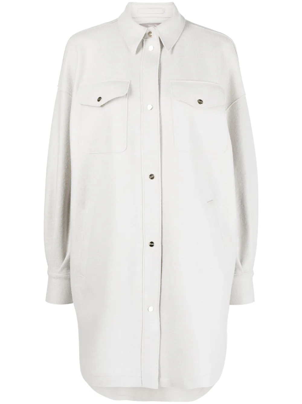 Herno felted-finish virgin wool shirt | Grey | Image 1