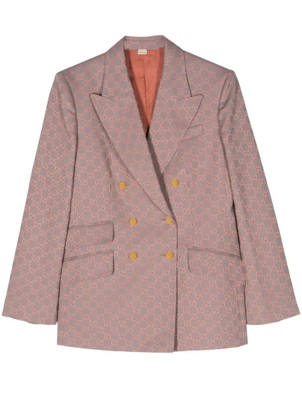 Gucci GG Jacquard double-breasted Blazer - Farfetch