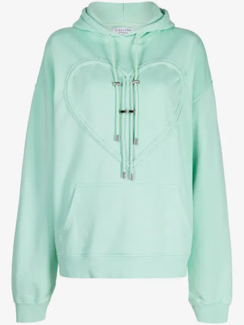Collina Strada Heart cotton hoodie