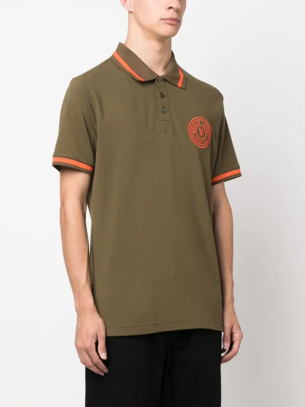 Versace Jeans Couture logo-embroidered Polo Shirt Green