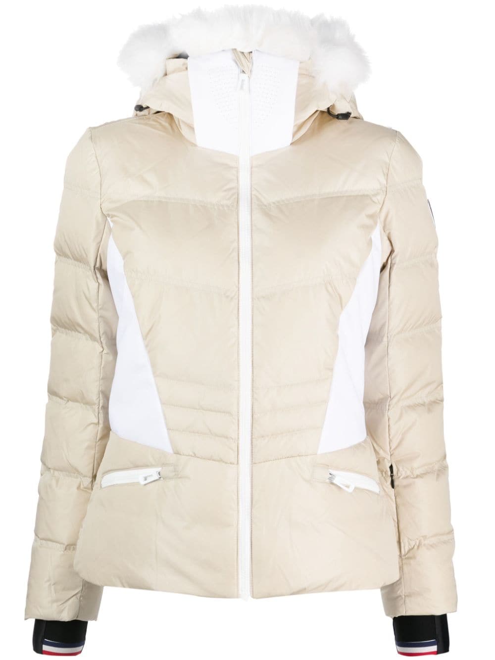 Rossignol Logo-patch Detachable Hood Jacket In Neutrals