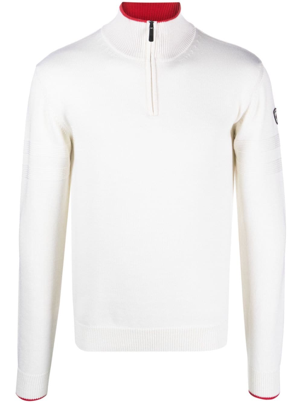 Rossignol Half-zip Merino Knitted Jumper In White