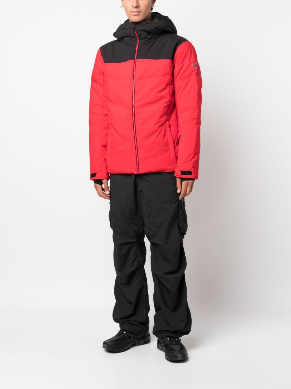 Shop Rossignol Logo-print Hooded Padded Jacket In Red