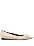 Sergio Rossi SR1 3D-detail leather flats - Neutrals