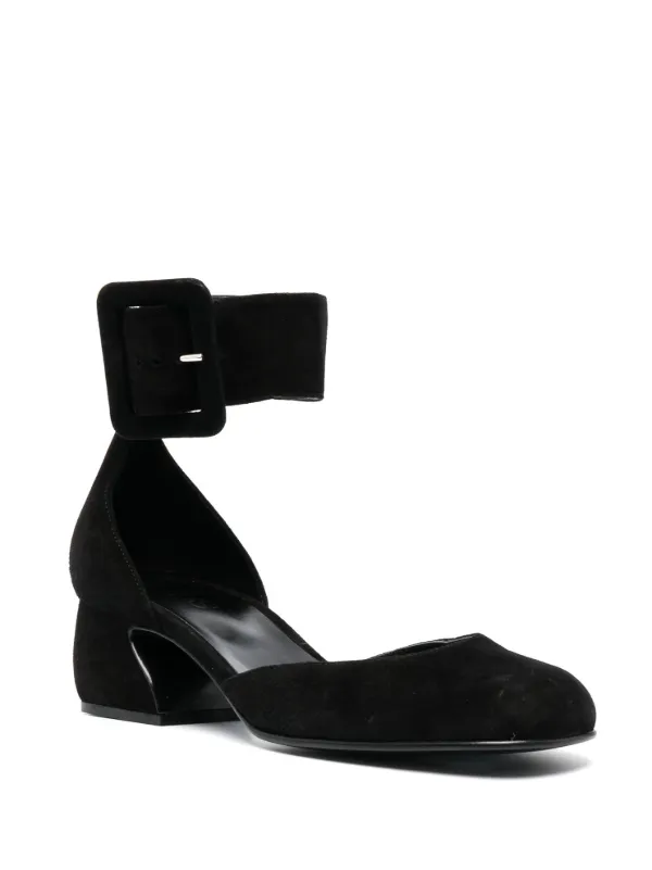 Sergio rossi black hot sale suede pumps