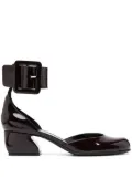 Sergio Rossi SI Rossi 45mm patent-finish buckled pumps - Red