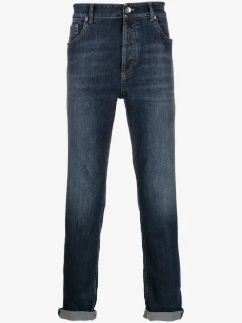 Brunello Cucinelli mid-rise cotton jeans