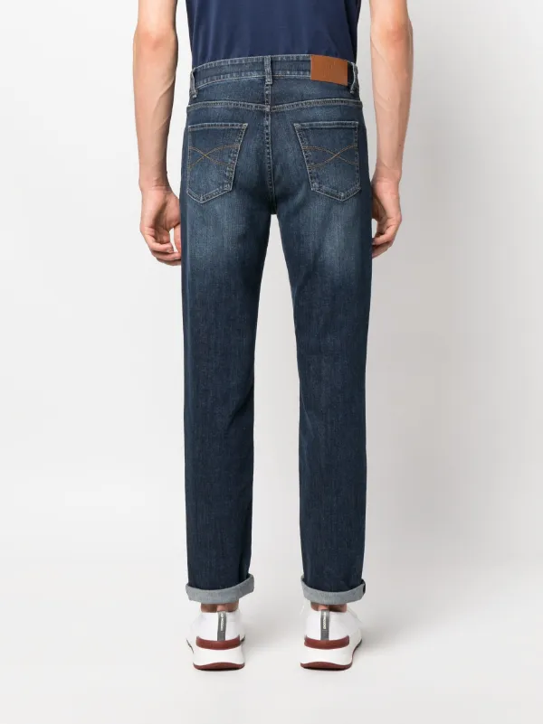 Brunello Cucinelli mid-rise Cotton Jeans | Blue | FARFETCH