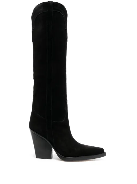 Paris Texas suede knee-high 90mm boots