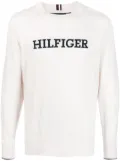 Tommy Hilfiger logo intarsia-knit cotton jumper - Neutrals