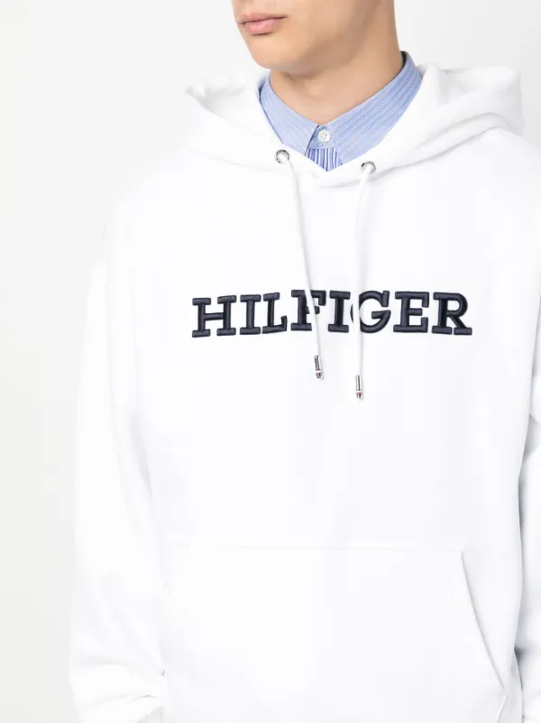 Tommy Hilfiger Embroidered Logo Hoodie - Farfetch