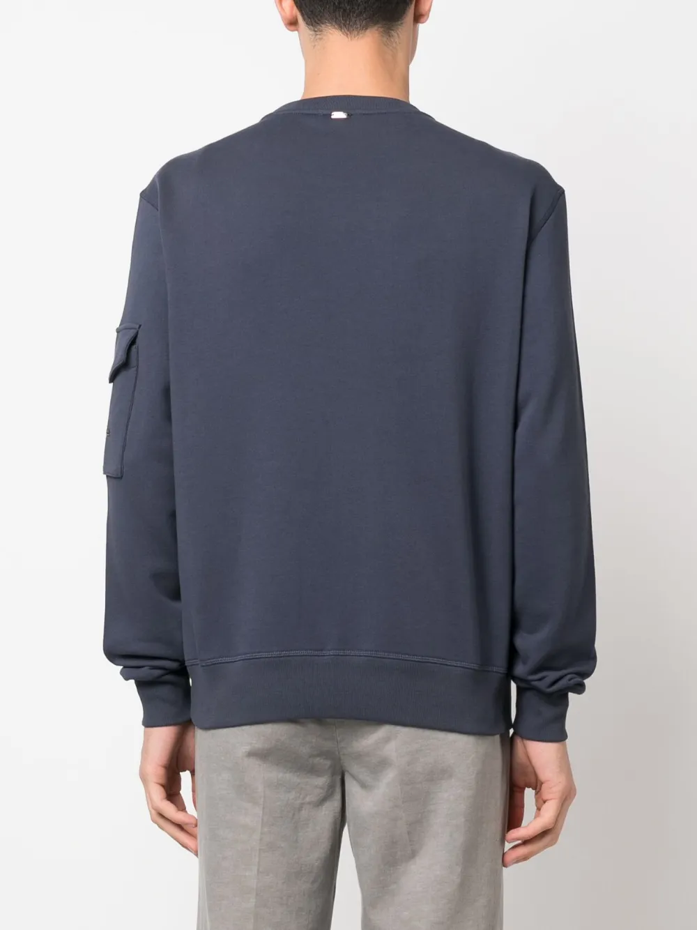 Herno Flap-pocket Detail Sweatshirt In Blue