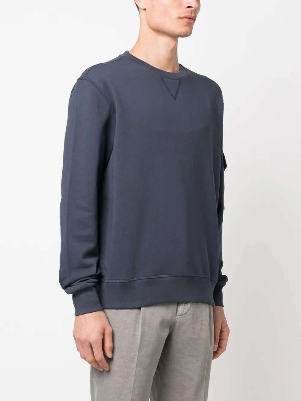 Herno Flap-pocket Detail Sweatshirt In Blue