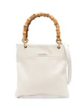 Jil Sander small bamboo-handle tote bag - White