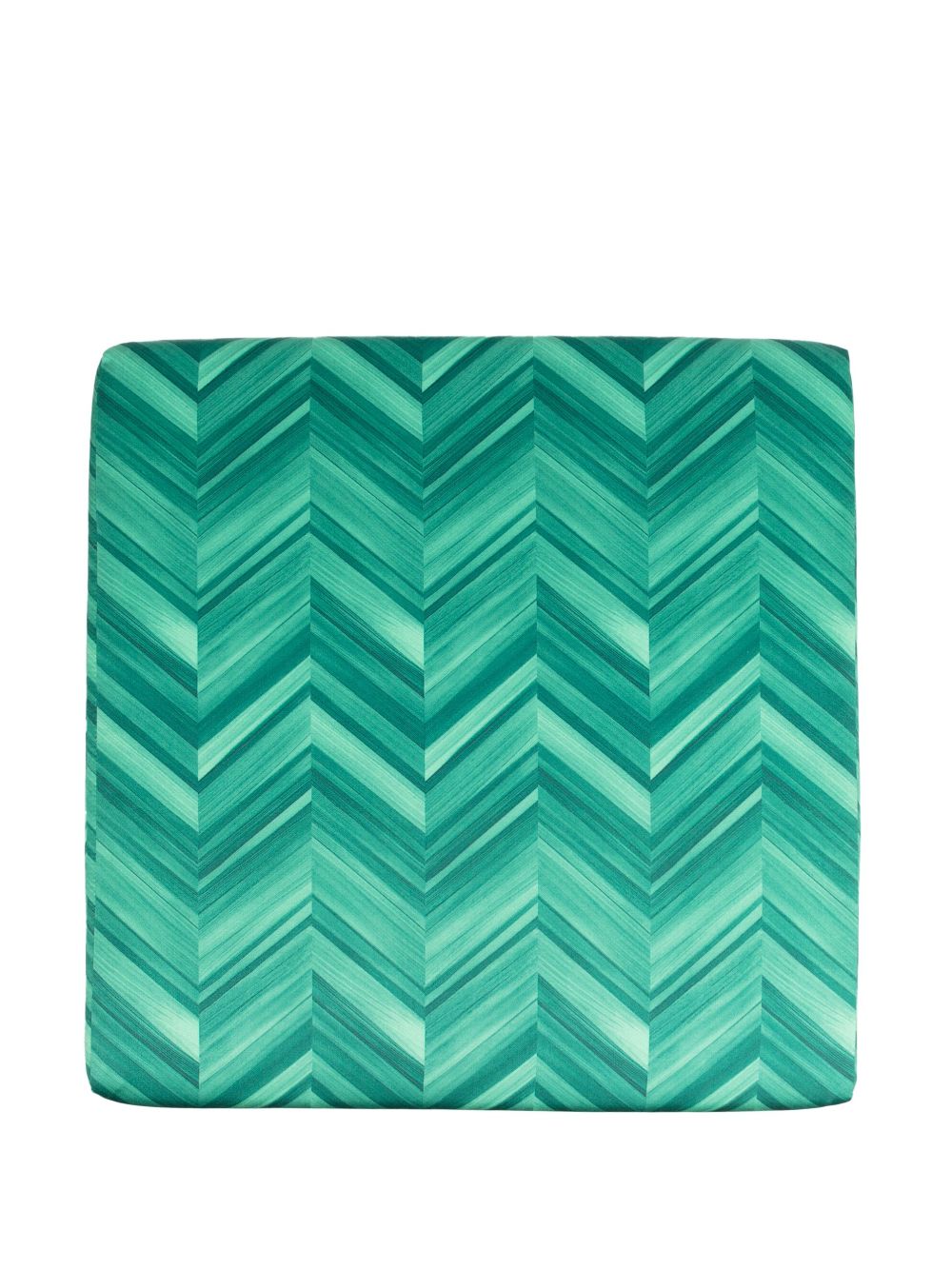 Missoni Home zigzag-design cube-shape pouf - Groen