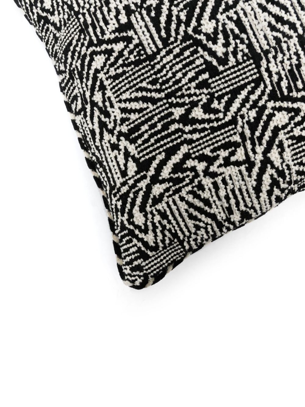 Shop Missoni Patterned-jacquard Square-shape Cushion In Schwarz