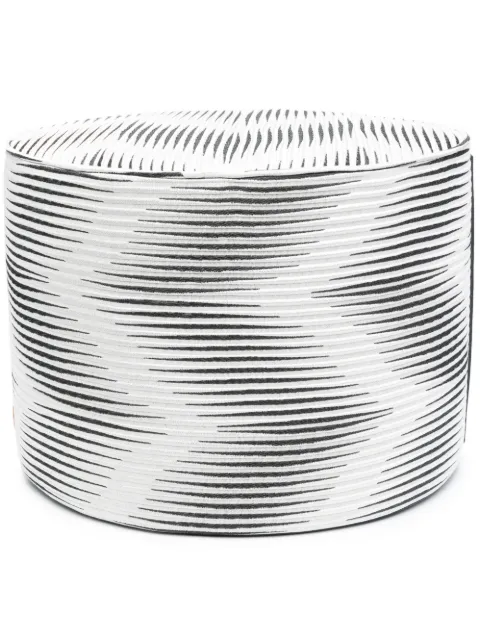 Missoni Home zig-zag print cylindrical pouf