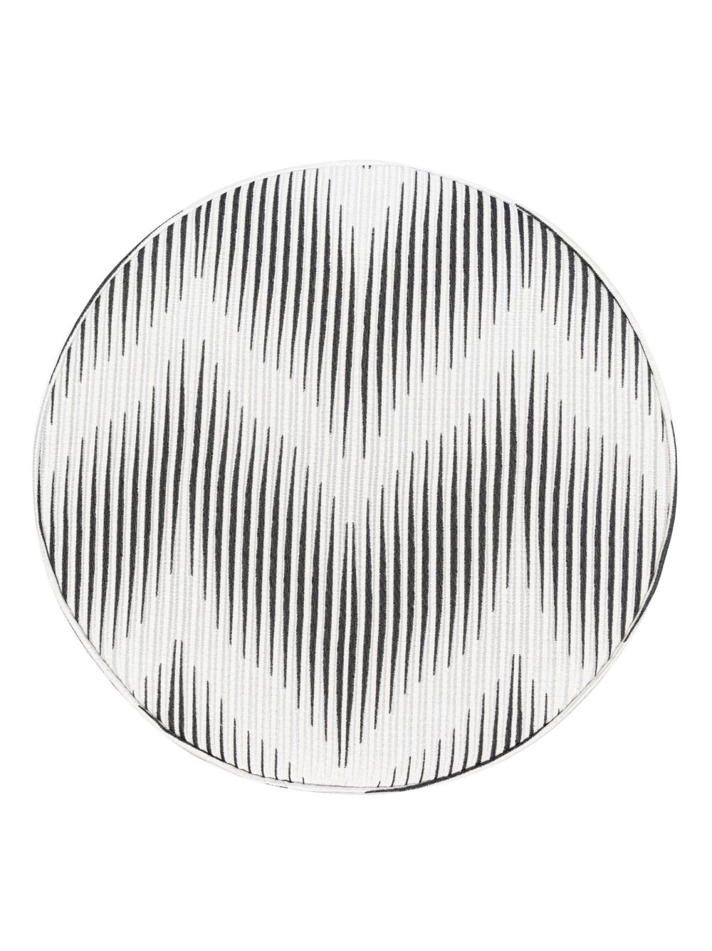 Missoni Home zig-zag print cylindrical pouf - Zwart