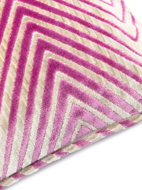 Missoni Home zigzag-woven velvet-effect Cushion | Neutrals