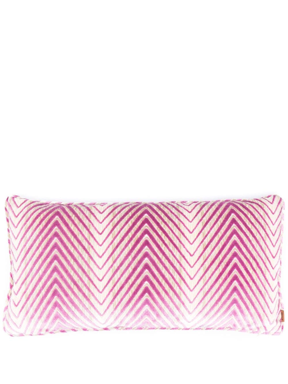 Missoni Zigzag-woven Velvet-effect Cushion In Neutrals