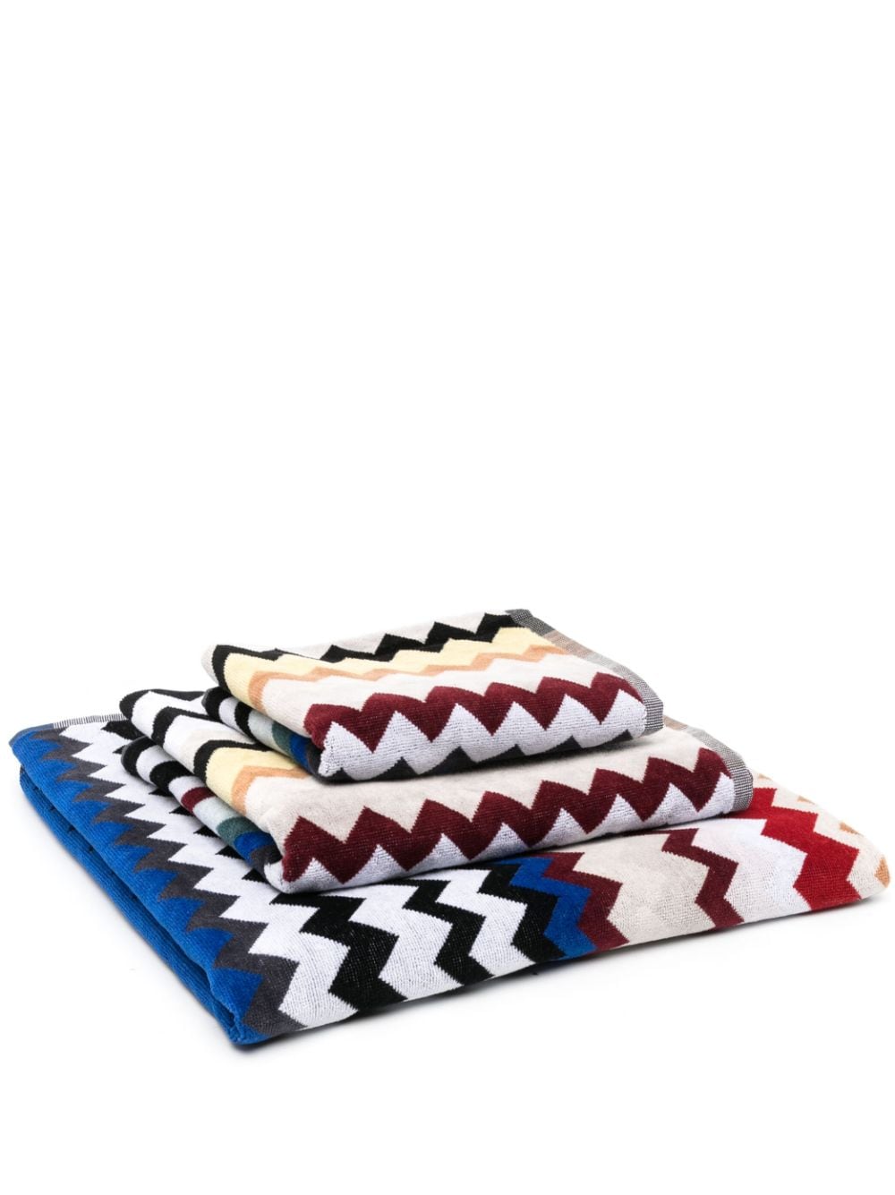 Missoni Home zigzag-woven towels (pack of three) - Black