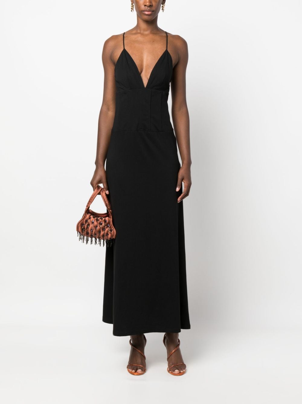 Federica Tosi Plunging V-neck Cotton Dress - Farfetch