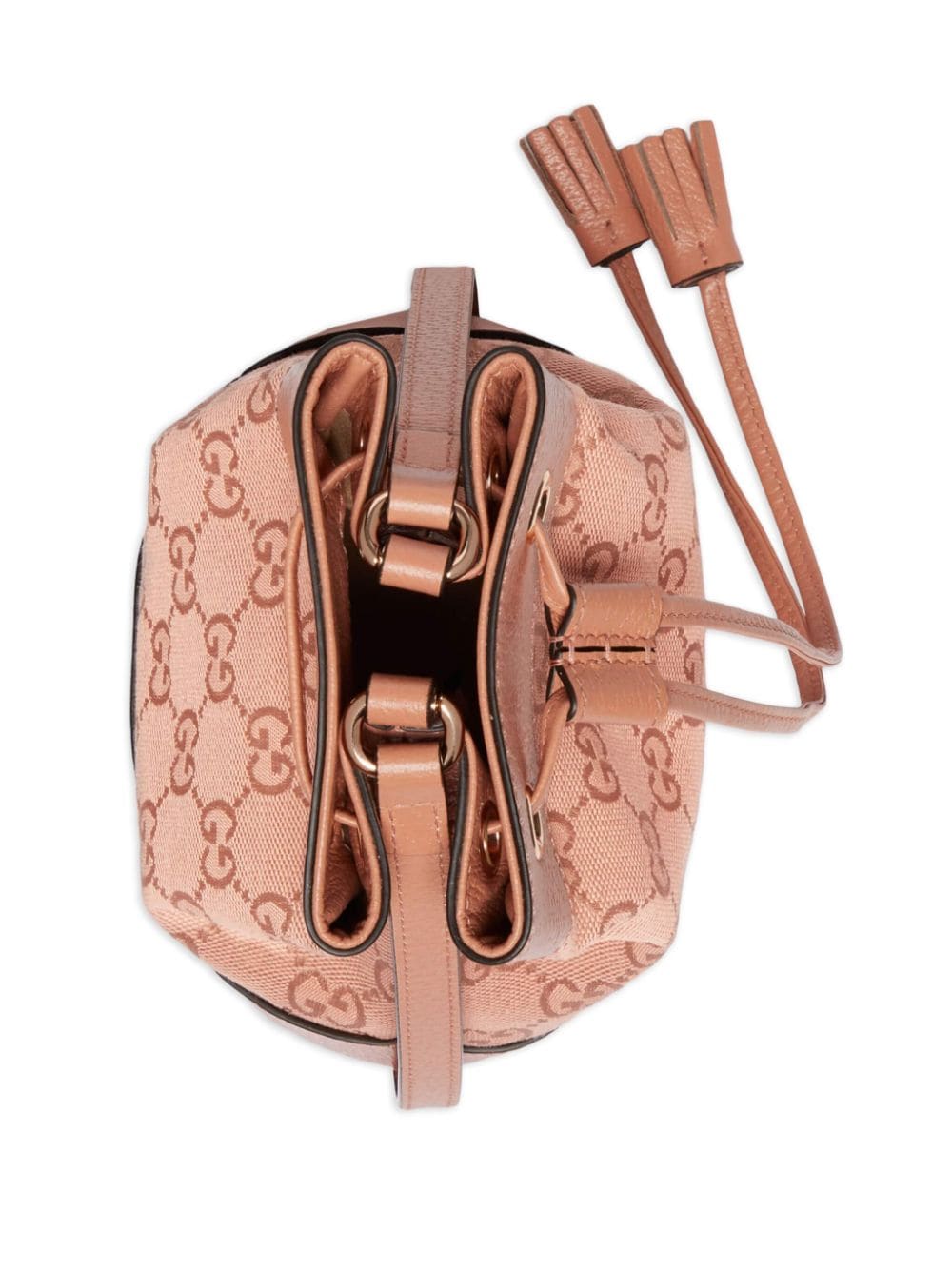 Shop Gucci Mini Ophidia Bucket Bag In Pink