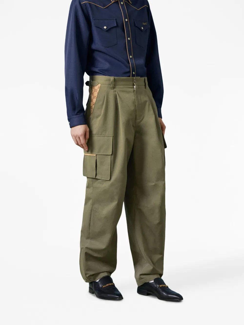 Gucci, Pants, Gucci Mens Coated Cotton Canvas Pant With Web Size 46