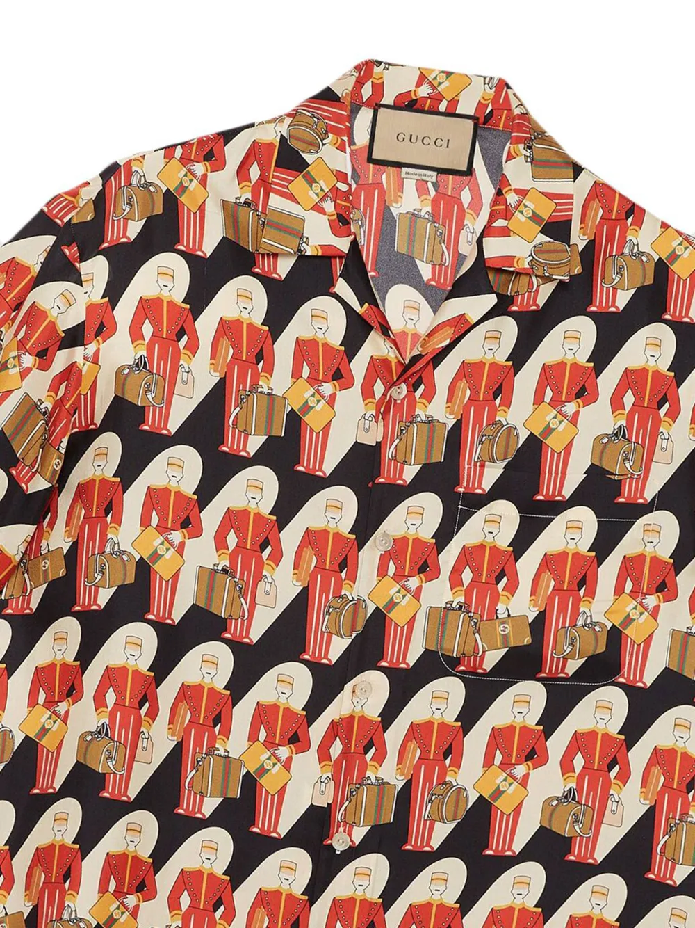 Gucci Porter-print Silk Twill Shirt - Farfetch