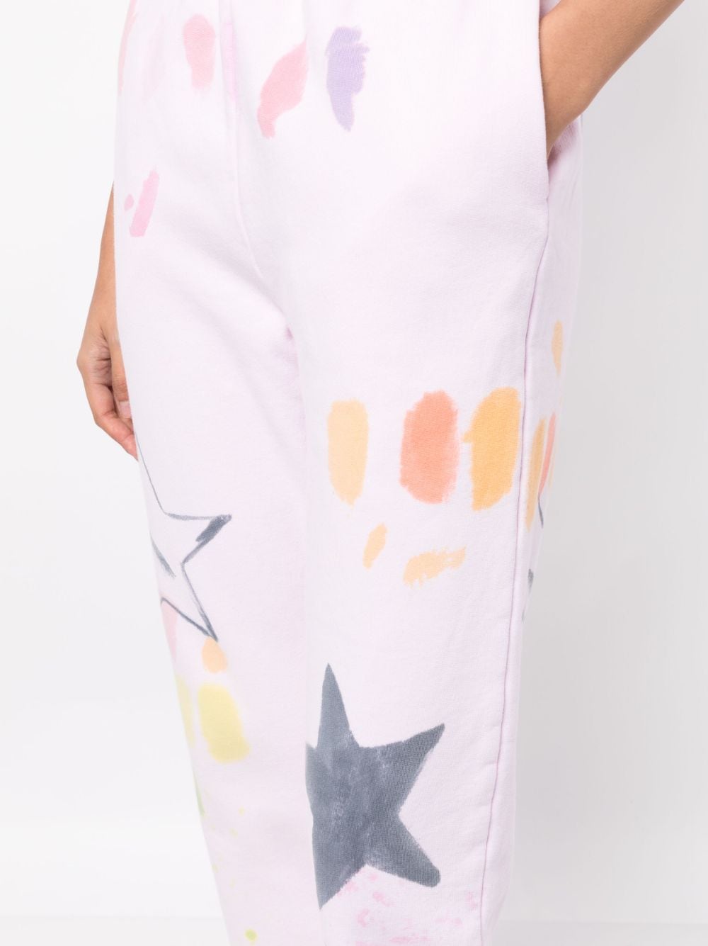 Shop Collina Strada Star-print Cotton Track Pants In Pink