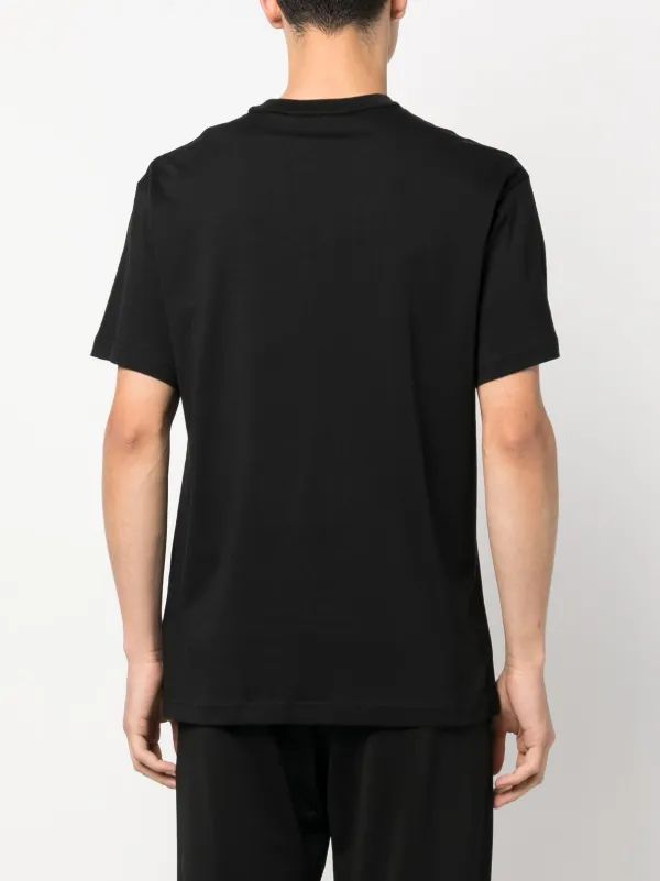 Tシャツ・カットソー VERSACE JEANS COUTURE Men T-shirt Black 76GAHT06CJ00T 899 Versace Jeans Couture logo-print Cotton T-shirt | Black