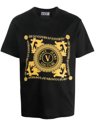 【関税＆送料込み】Versace Logo Print T-Shirt Versace Maxi Chain Logo Print T-Shirt | Saks Fifth Avenue