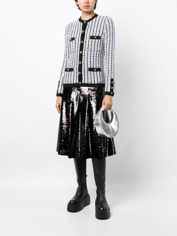 Chanel Pre-owned 1990-2000s Grid-Pattern Knit Cardigan