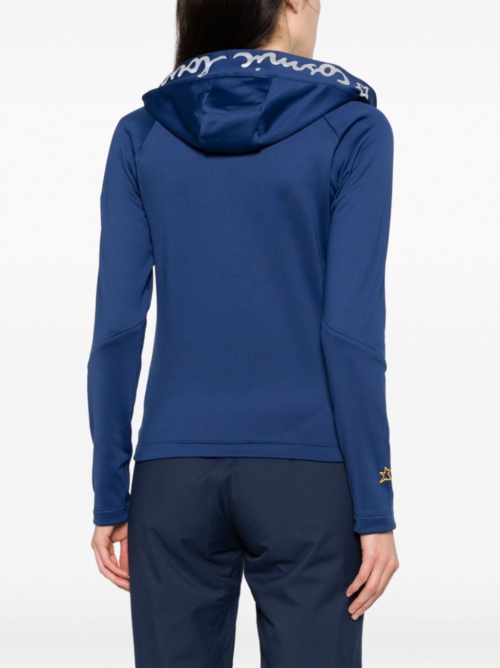 Shop Rossignol Logo-print Zipped Hoodie In Blue