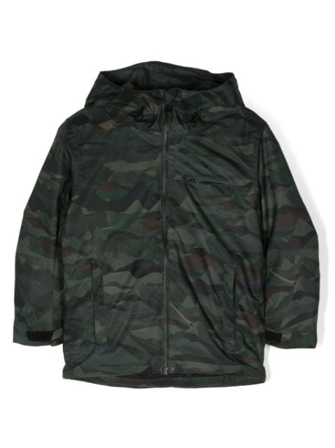Rossignol Kids camouflage-print hooded ski jacket
