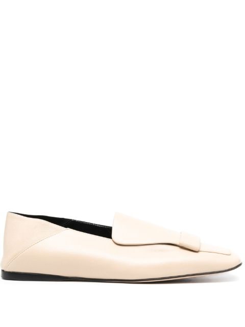 Sergio Rossi square-toe leather loafers