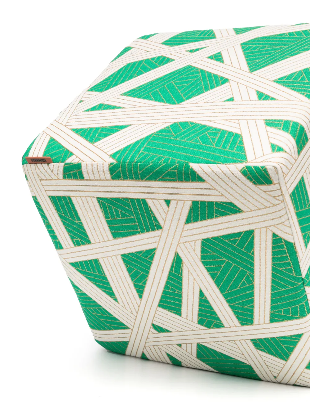  Missoni Home Stripe-pattern Cube-shape Pouf - Green 