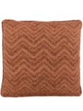 Missoni Home Columbia zigzag-woven cushion - Brown