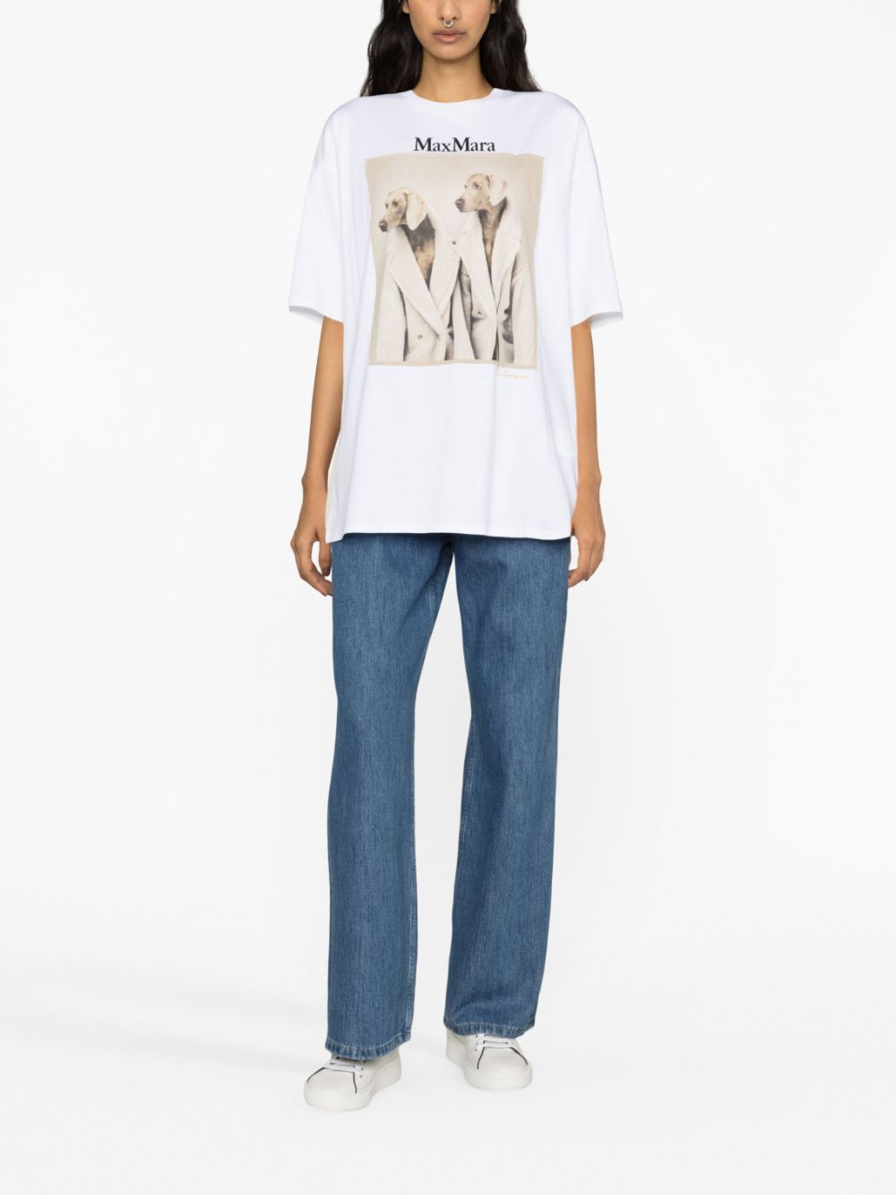 Max Mara T-shirt met print - Wit