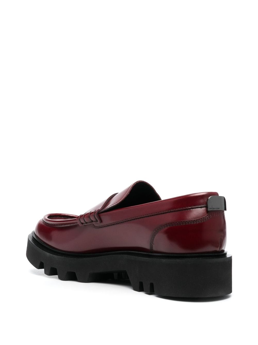 Shop Sergio Rossi Sr Signature Penny Loafers In Red