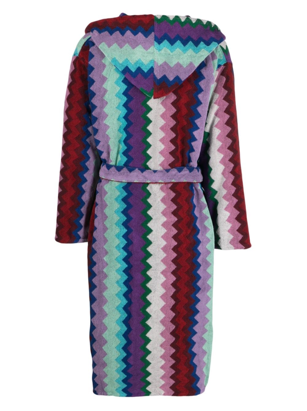 Image 2 of Missoni Home zigzag-pattern terry-cloth bathrobe