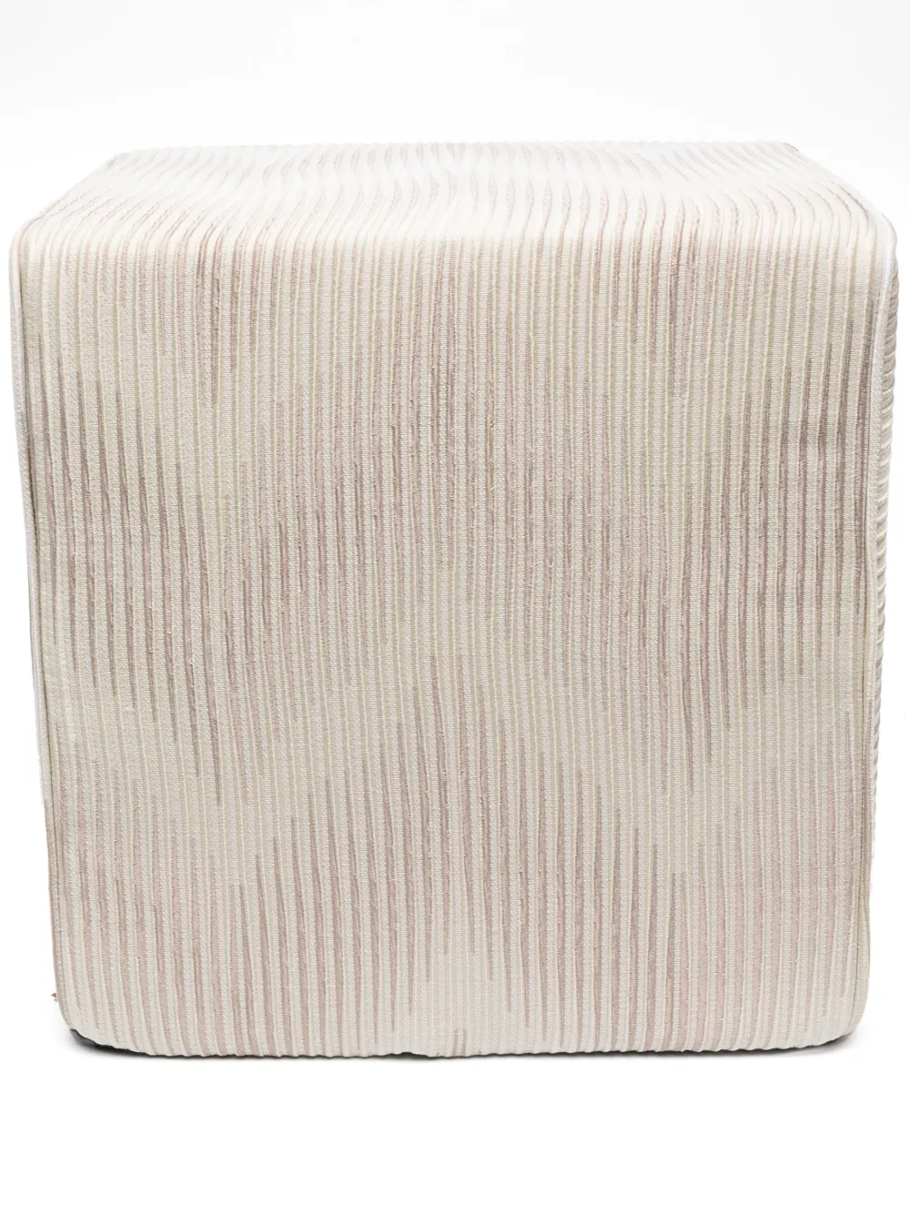 Missoni Home zigzag-print cube pouf | Neutrals | Image 1