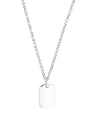 Northskull ID Tag logo pendant Necklace Farfetch