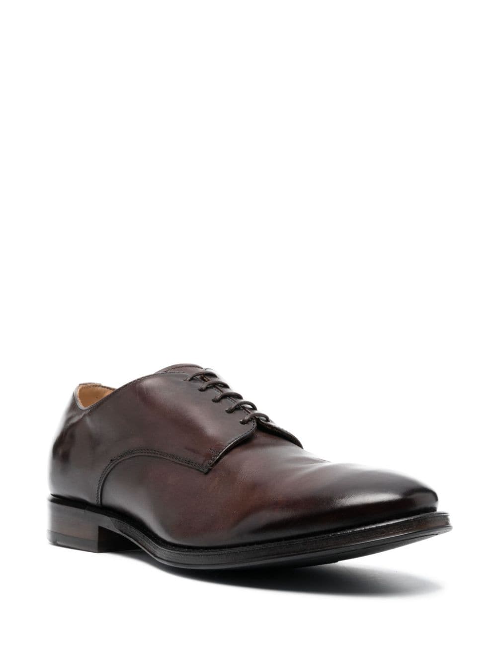 Alberto Fasciani almond-toe leather oxford shoes - Bruin