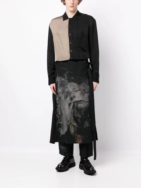 Yohji Yamamoto オーバーラップパネル ストレートパンツ - Farfetch